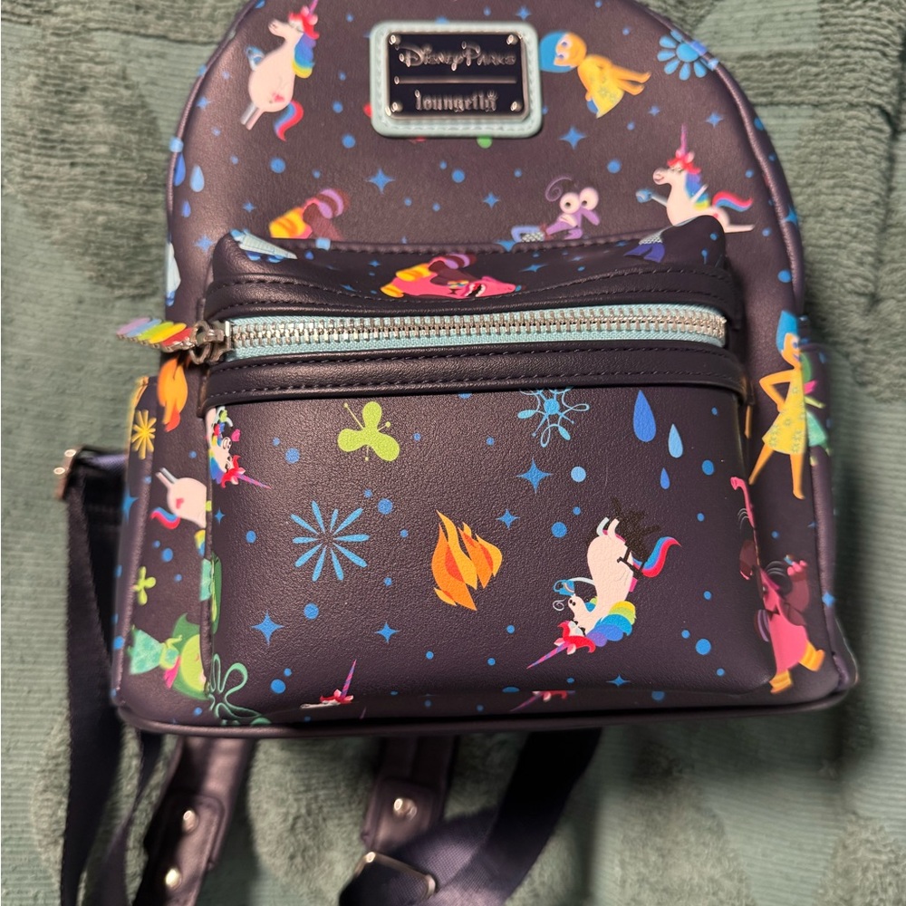 Loungefly Black Rainbow Unicorns Mini Backpack